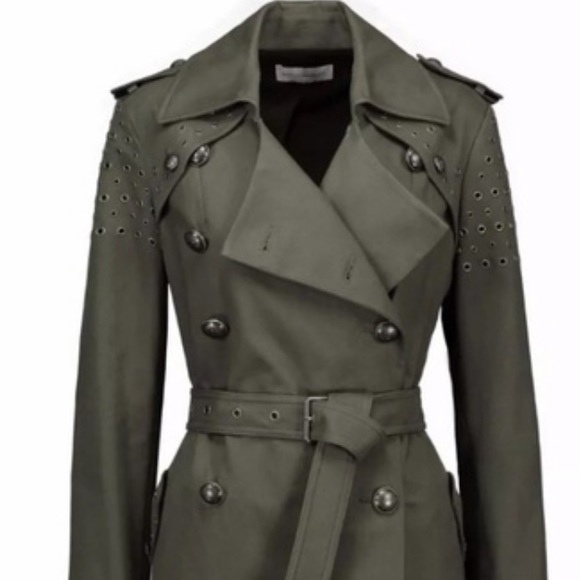 Rebecca Minkoff trench coat AMIS COAT W/ EYELETS - Picture 7 of 8